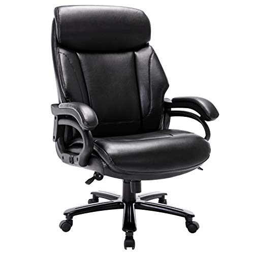 STARSPACE High Back Big & Tall 400lb Bonded Leather Office Chair