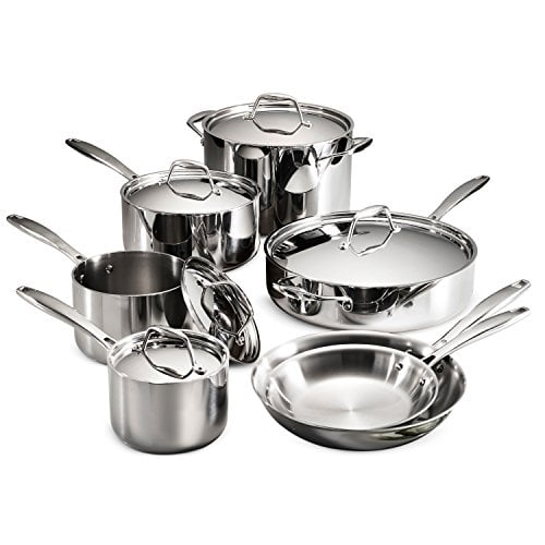 Tramontina 12-piece Stainless Steel Tri-ply Clad Cookware Set