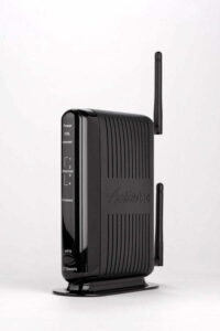 High resolution image of the GT784WN Wireless N DSL Modem Router from the front||||