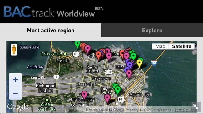 BACtrack Mobile Breathalyzer app worldview