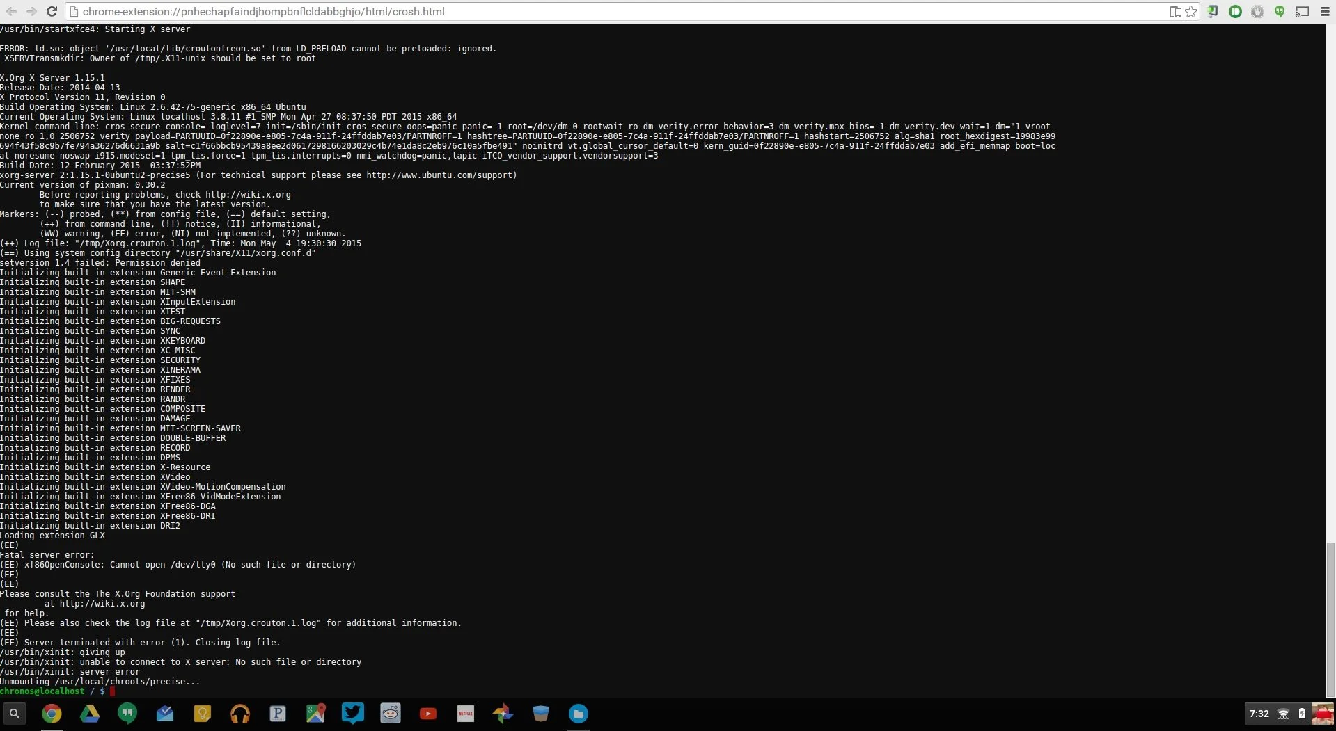 Crouton for ChromeOS