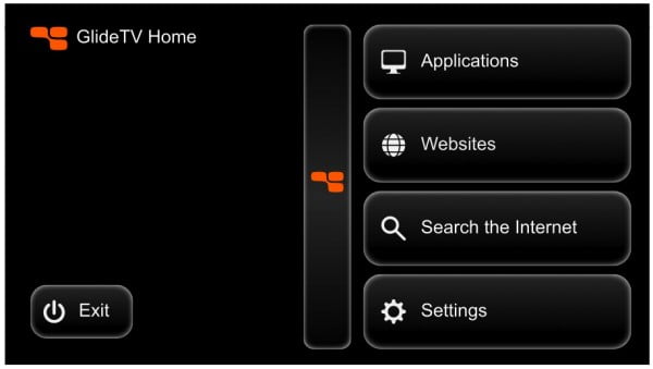 Glide TV Main Menu
