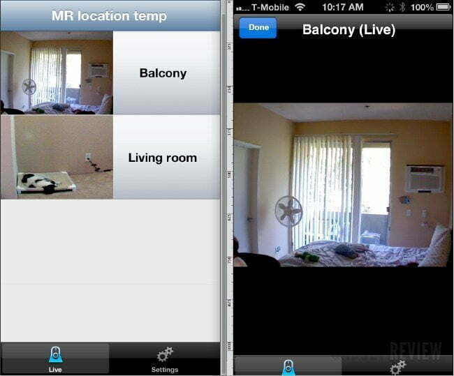 Logitech Alert 750n Indoor Master System iPhone app