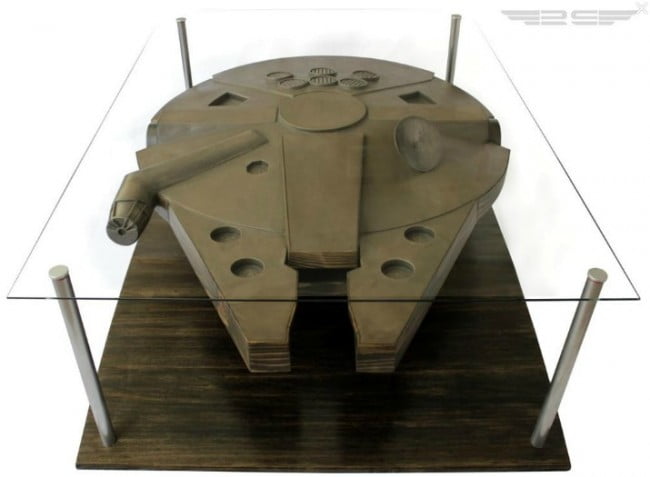 Millenium Falcon and Han Solo in Carbonite Coffee Table Anyone? Yes, Please!