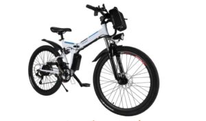 OppsDecor Folding Electric Bike with 26 Inch Wheel
