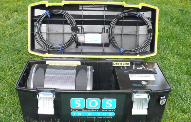 SOS in a Box: Portable Solar Powered Backup Generator System