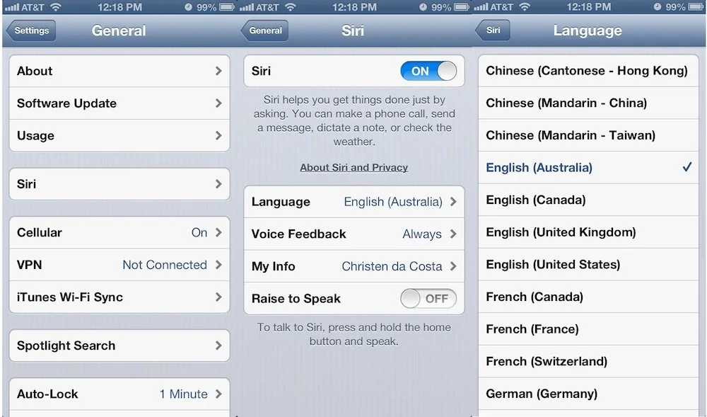 How To Change SIRI’s Voice To an Australian or British Without Impacting Her Functionality (how to)