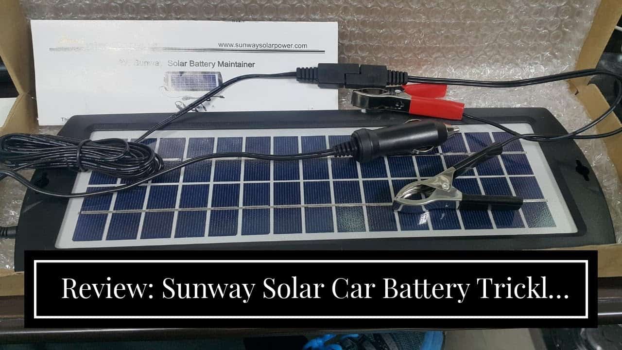 Sunway Solar Battery Maintainer Review