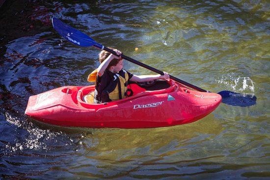 Youth Sit In Kayak