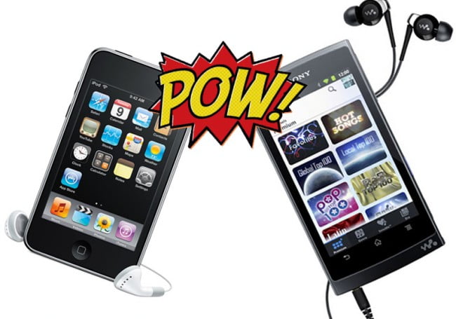 iPod Touch vs. Sony Walkman Z (comparison)