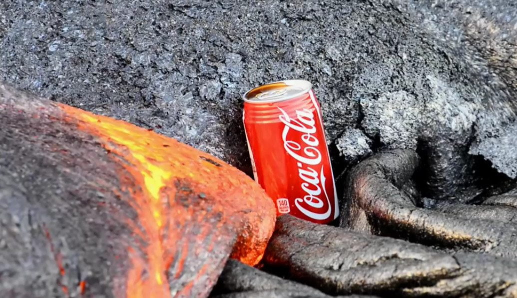 What Happens When You Throw A Coke Can Into Lava? (Video)