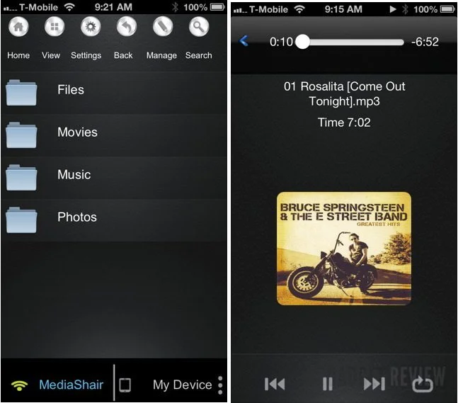 MediaShair Hub music player