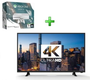 Less than $500 for an Xbox One + 4K TV Bundle.|||